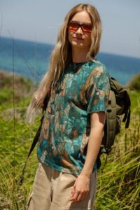 Merino tričko s krátkým rukávem dámské – green gorpcore (135 g)