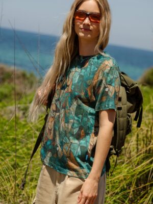 Merino tričko s krátkým rukávem dámské – green gorpcore (135 g)