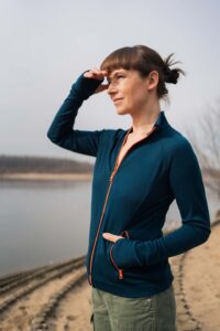 Merino mikina sportovní dámská – petrol (250 g)