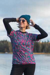 Merino tričko s krátkým rukávem dámské – pinkpilio (135 g)