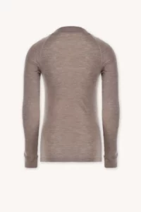 Merino termoprádlo top s dlouhým rukávem a stojáčkem dámské – béžové (180 g)