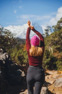 Merino termoprádlo top s dlouhým rukávem a stojáčkem dámské – bordo (180 g)