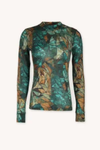 Merino tričko active s stojáčkem dámské – green gorpcore (135 g)
