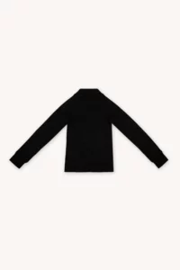 Merino termoprádlo top s dlouhým rukávem dětské – černá (180 g)