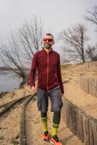 Merino mikina sportovní pánská – bordo (250 g)