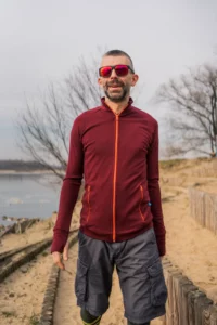 Merino mikina sportovní pánská – bordo (250 g)