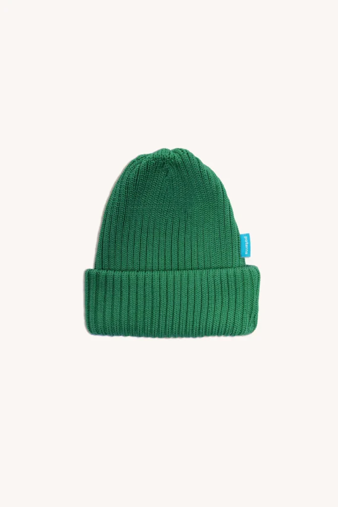 Merino čepice žebrovaná dětská – smaragdová