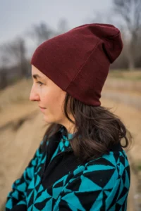 Merino termo čepice – bordo (180 g)