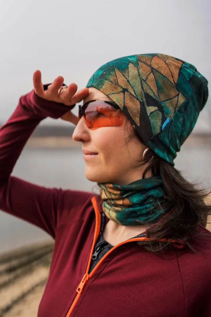 Merino čepice tenká – green gorpcore (135 g)