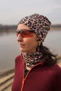 Merino čepice tenká – leopard (135 g)