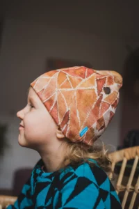 Merino čepice tenká dětská – ginger gorpcore (135 g)