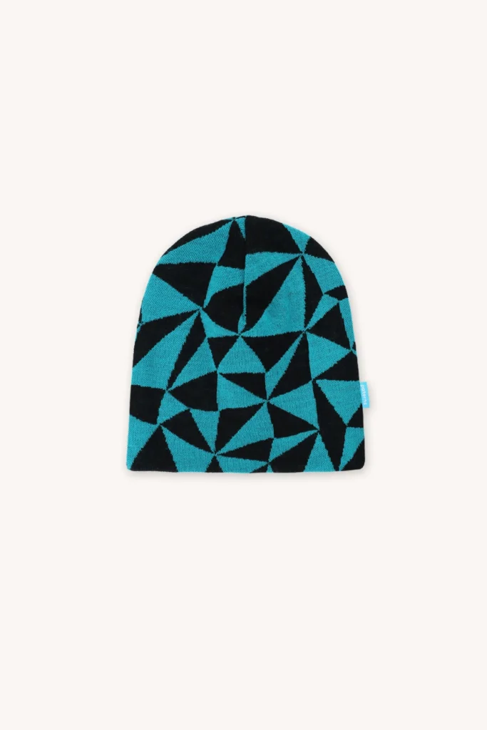 Merino termo čepice dětská – trojúhelníky (190 g)