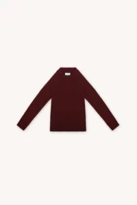 Merino termoprádlo top s dlouhým rukávem dětské – bordo (180 g)