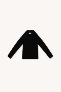 Merino termoprádlo top s dlouhým rukávem dětské – černá (180 g)