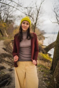 Merino kardigan dámský – bordo (180 g)