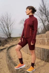 Merino cyklistické šortky dámské – bordo (250 g)
