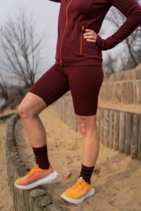 Merino cyklistické šortky dámské – bordo (250 g)
