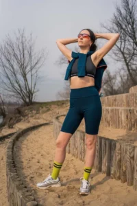 Merino cyklistické šortky dámské – petrol (250 g)