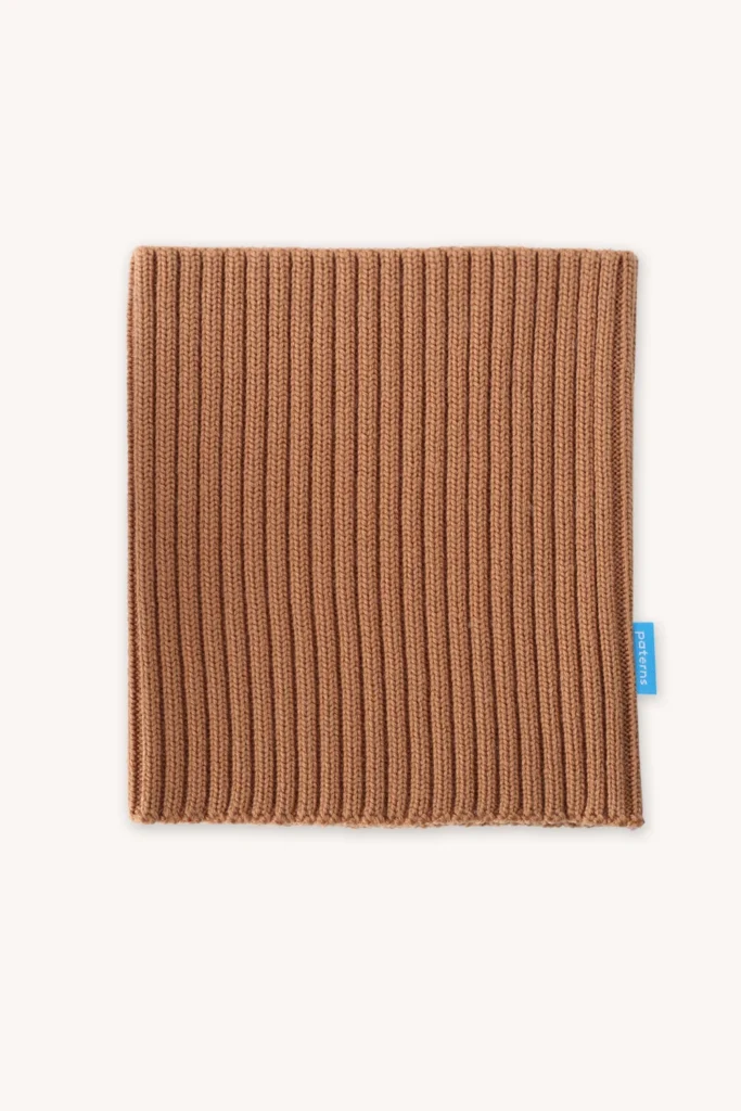 Merino nákrčník žebrovaný – karamelový