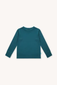 Merino tričko s dlouhým rukávem dětské – petrol (135 g)