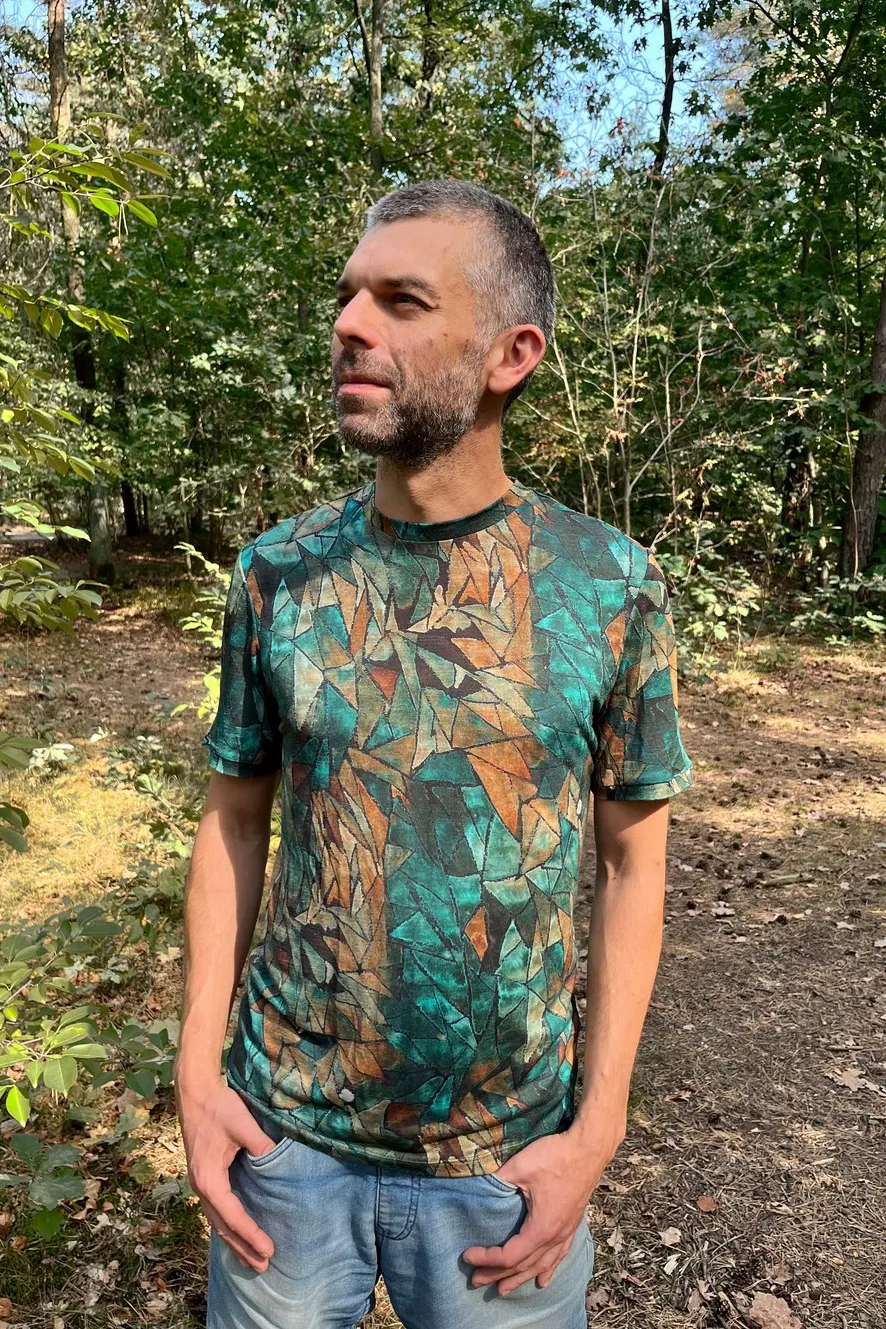 Merino tričko s krátkým rukávem pánské – green gorpcore (135 g) - M