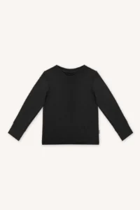 Merino tričko s dlouhým rukávem dětské – černá (135 g)