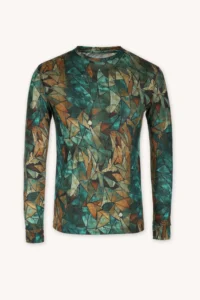 Merino tričko s dlouhým rukávem pánské – green gorpcore (135 g)