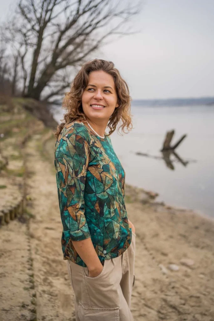 Merino tričko s 3/4 rukávem dámské – green gorpcore (135 g)