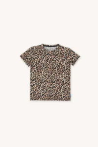 Merino tričko s krátkým rukávem dětské – leopard (135 g)