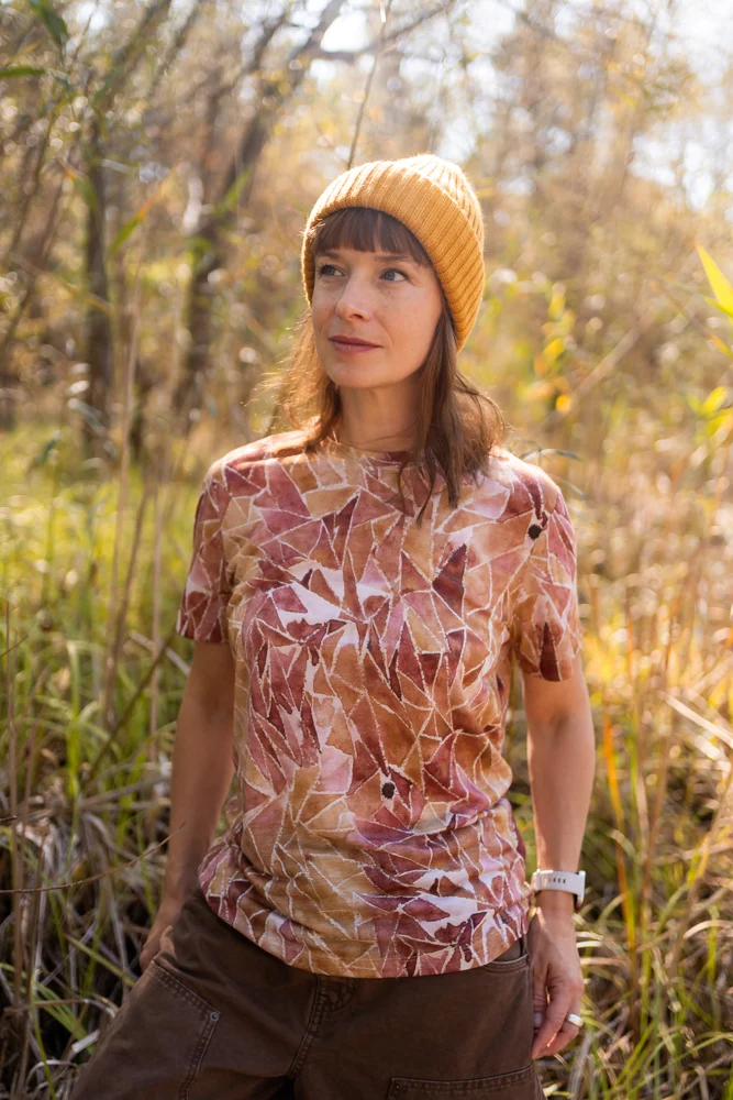 Merino tričko s krátkým rukávem dámské – ginger gorpcore (135 g)