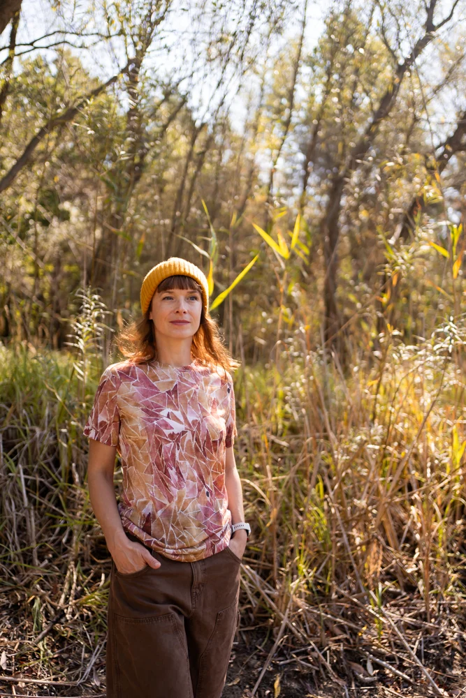 Merino tričko s krátkým rukávem dámské – ginger gorpcore (135 g)