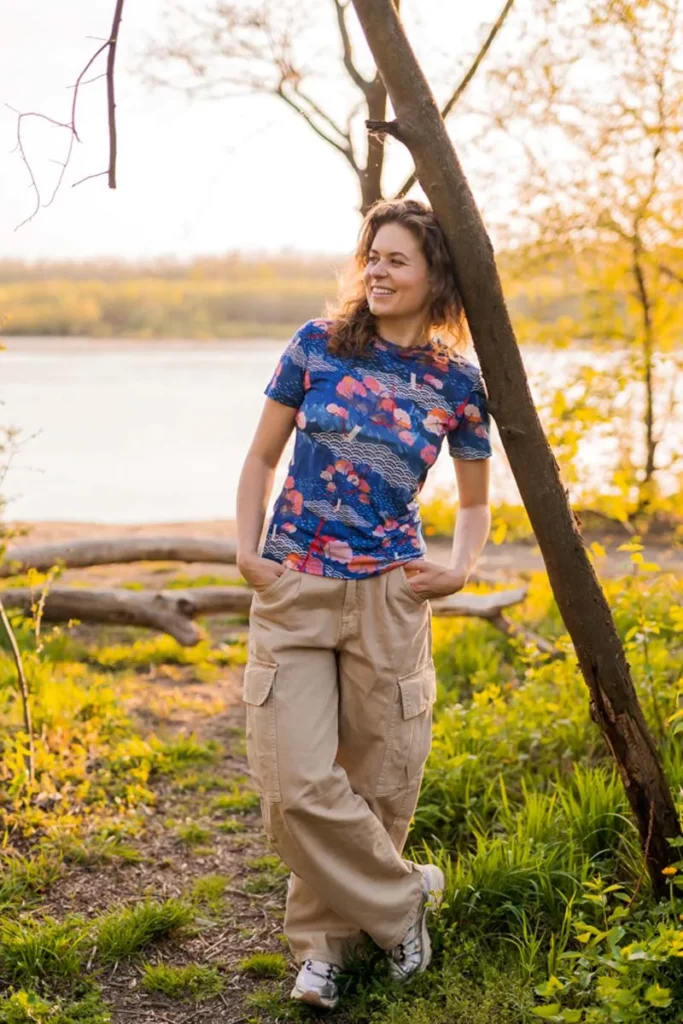 Merino tričko s krátkým rukávem dámské – tengoku (135 g)