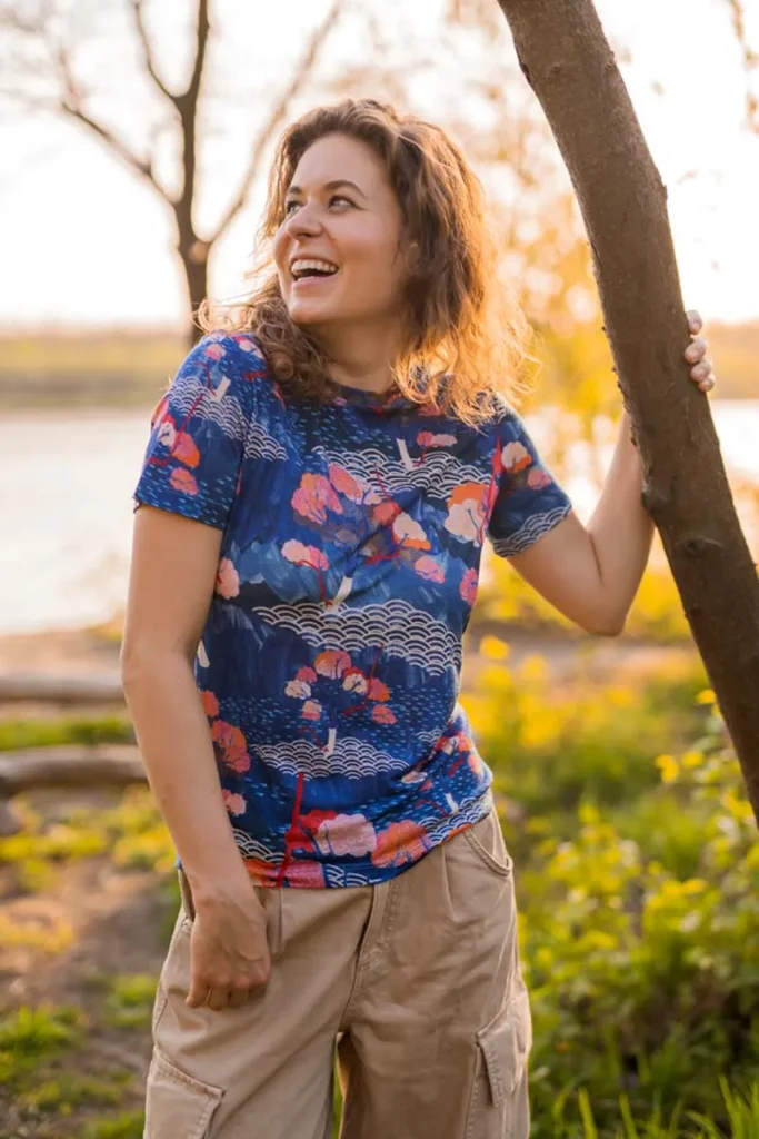 Merino tričko s krátkým rukávem dámské – tengoku (135 g)