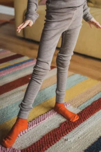 Merino termoprádlo legíny dětské – béžové (180 g)