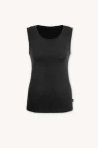 Merino SKIN tílko s výstřihem do U dámské – černé (135 g)