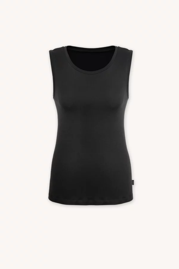 Merino SKIN tílko s výstřihem do U dámské – černé (135 g)