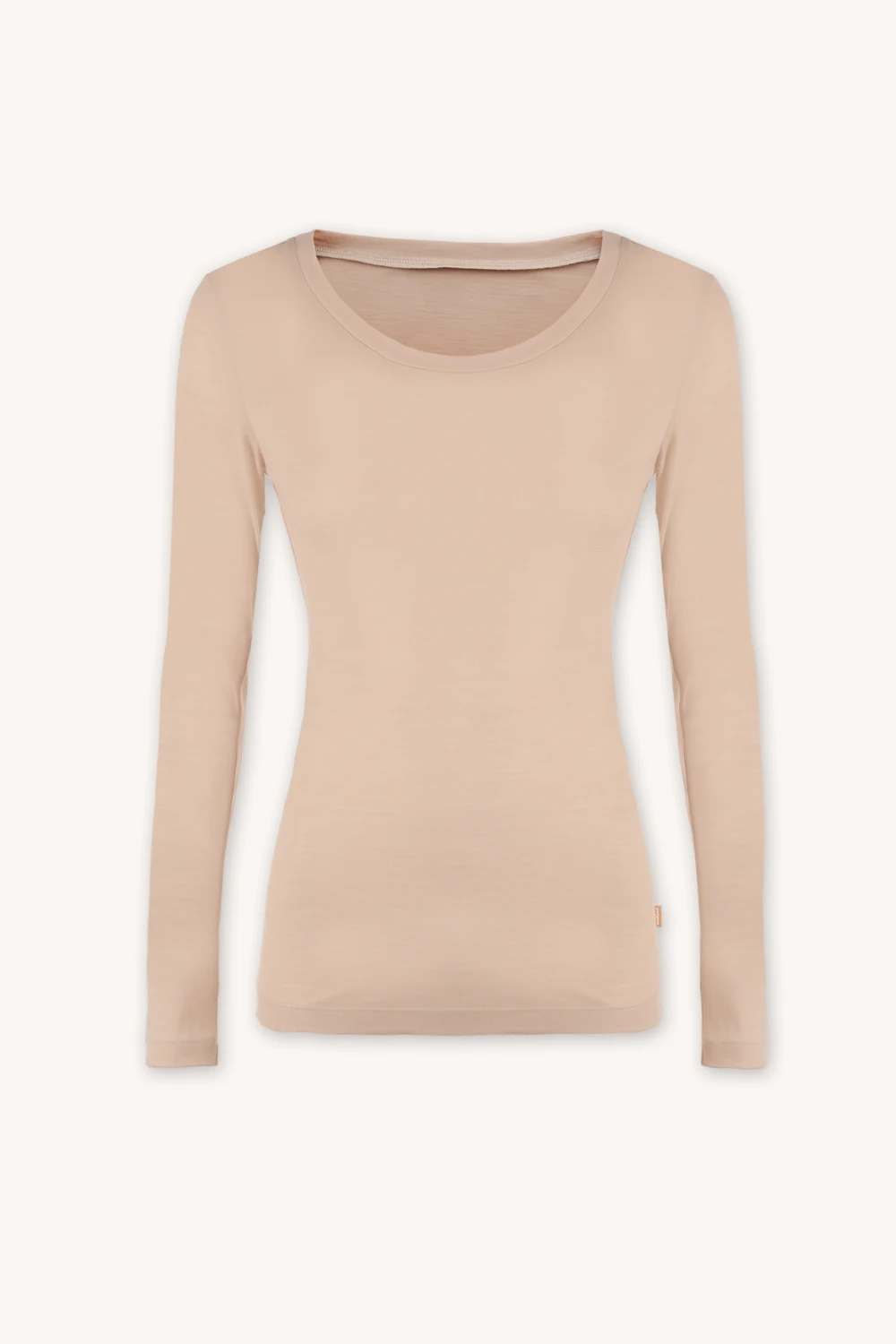Merino SKIN spodní triko s dlouhým rukávem a výstřihem do U dámské – tělové (135 g) - S
