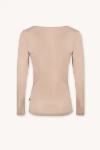 Merino SKIN spodní triko s dlouhým rukávem a výstřihem do U dámské – tělové (135 g)