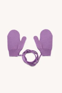 Merino rukavice dvouprsté dětské – lila