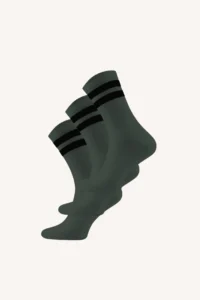 Trojbalení: merino trekingové ponožky – olivová