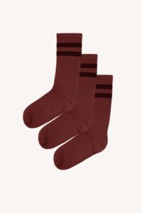 Trojbalení: merino trekingové ponožky – bordo