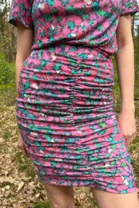 Merino sukně nařasená – pinkpilio (135 g)