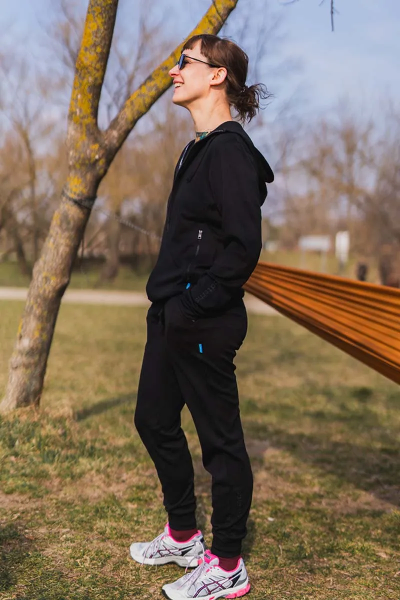 Merino tepláky dámské – černé (250 g) - XL