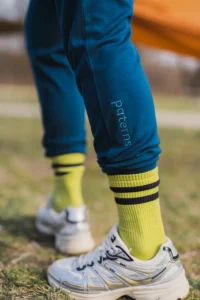 Merino ponožky trekingové – fluo