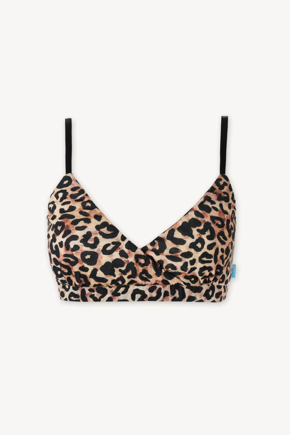 Merino podprsenka zavinovací – leopard (135 g) - XL