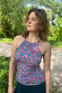 Merino tank top dámský – pinkpilio (135 g)