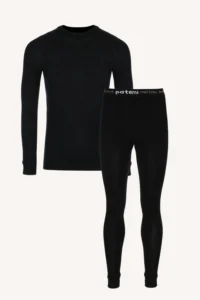 Pánské merino termoprádlo set (tričko + legíny) – černá (180 g)