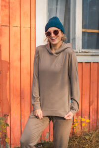 Merino mikina s kapucí dámská – mocha (250 g)