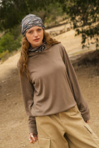 Merino mikina s kapucí dámská – mocha (250 g)
