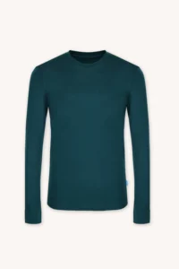Merino tričko s dlouhým rukávem pánské – petrol (135 g)